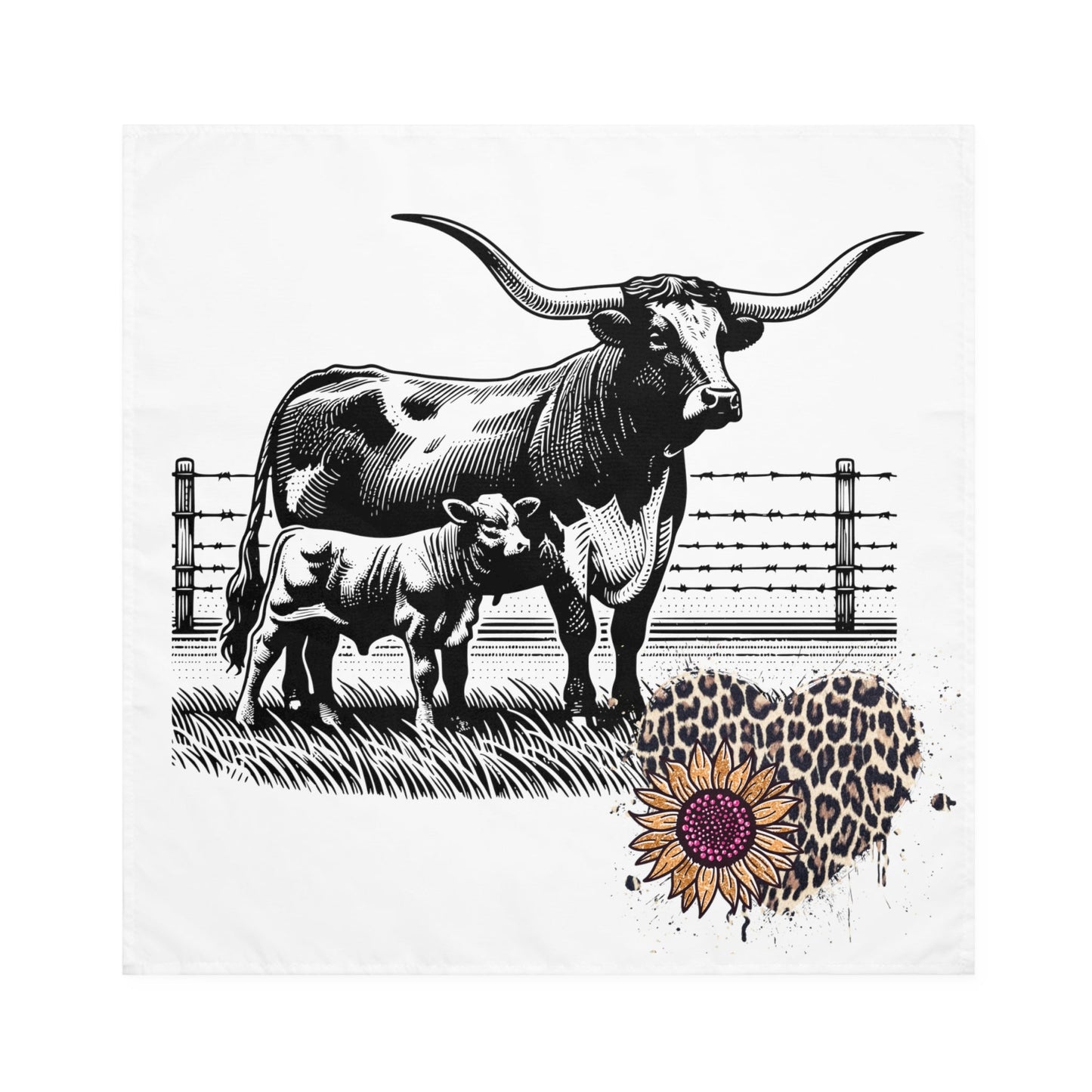Napkins, Longhorn Napkins, Longhorn Cattle, - SmorgeousByGina