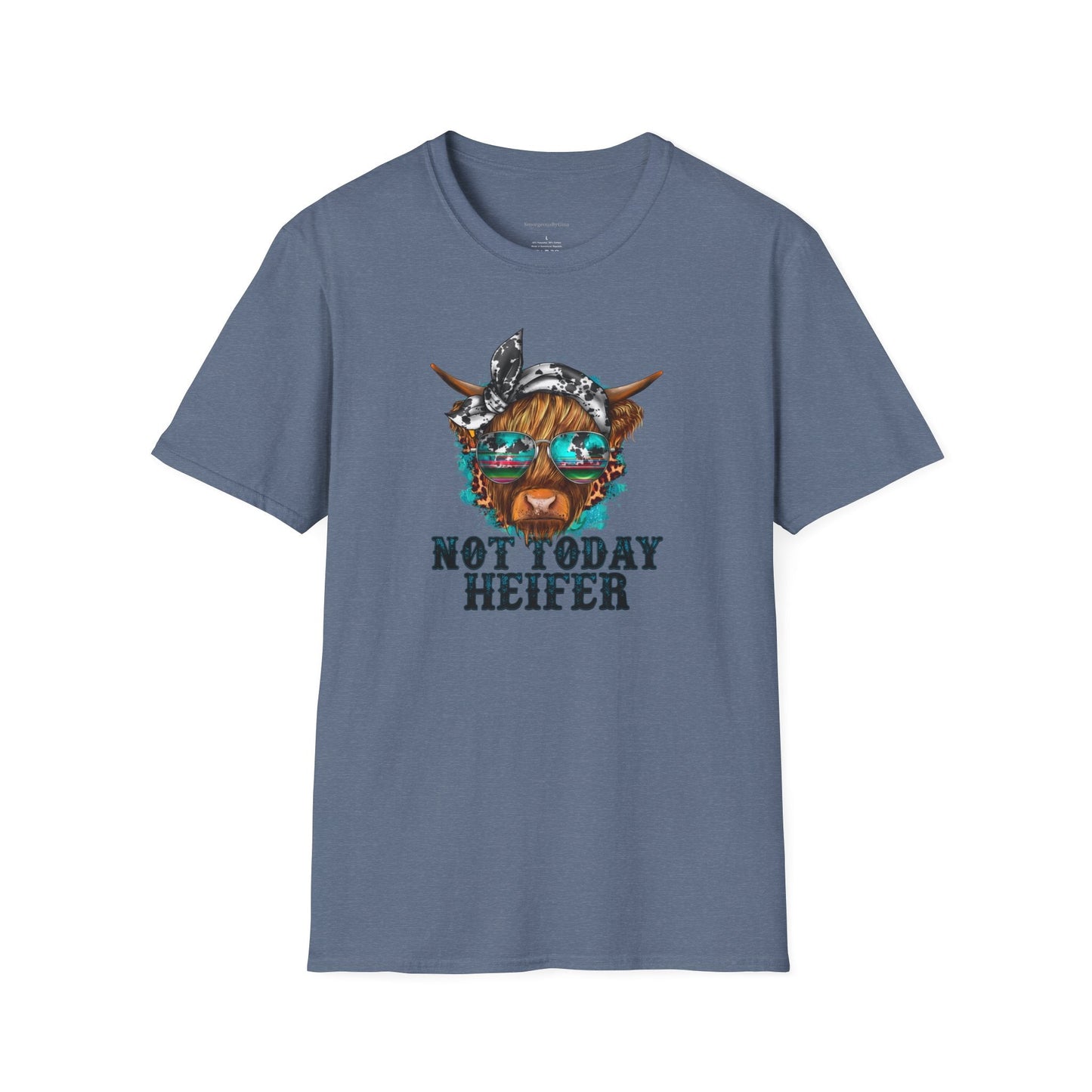 Not Today Heifer Tee, Heifer Shirt, Funny Cow Tee, Unisex, Softstyle T-Shirt - SmorgeousByGina