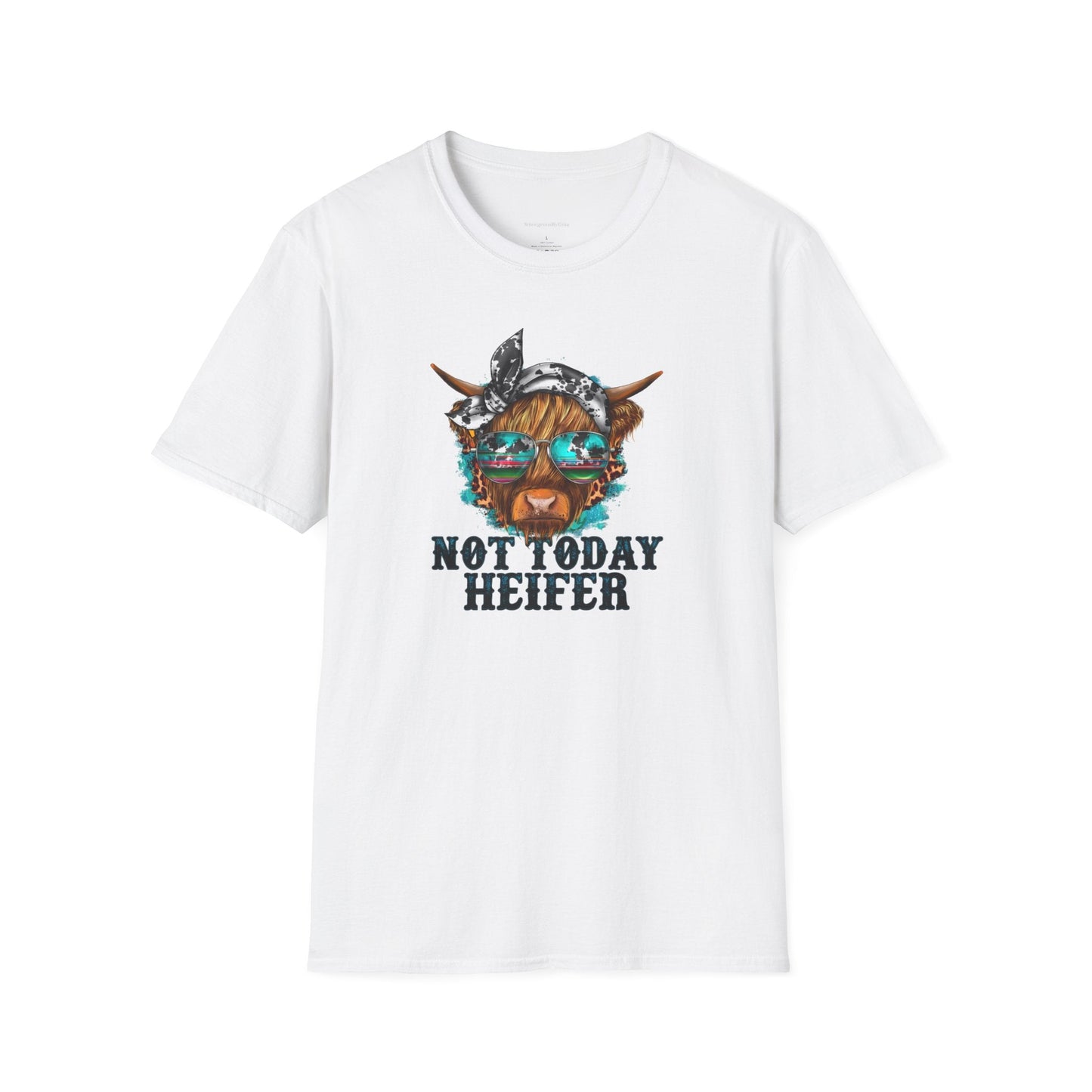 Not Today Heifer Tee, Heifer Shirt, Funny Cow Tee, Unisex, Softstyle T-Shirt - SmorgeousByGina
