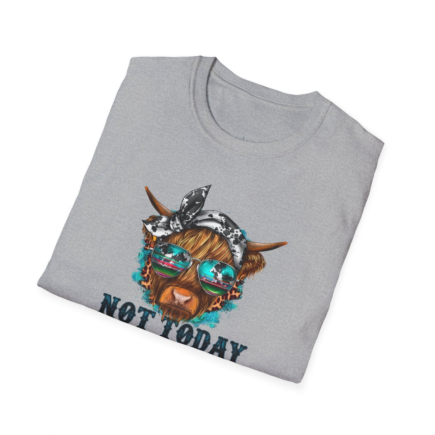 Not Today Heifer Tee, Heifer Shirt, Funny Cow Tee, Unisex, Softstyle T-Shirt - SmorgeousByGina
