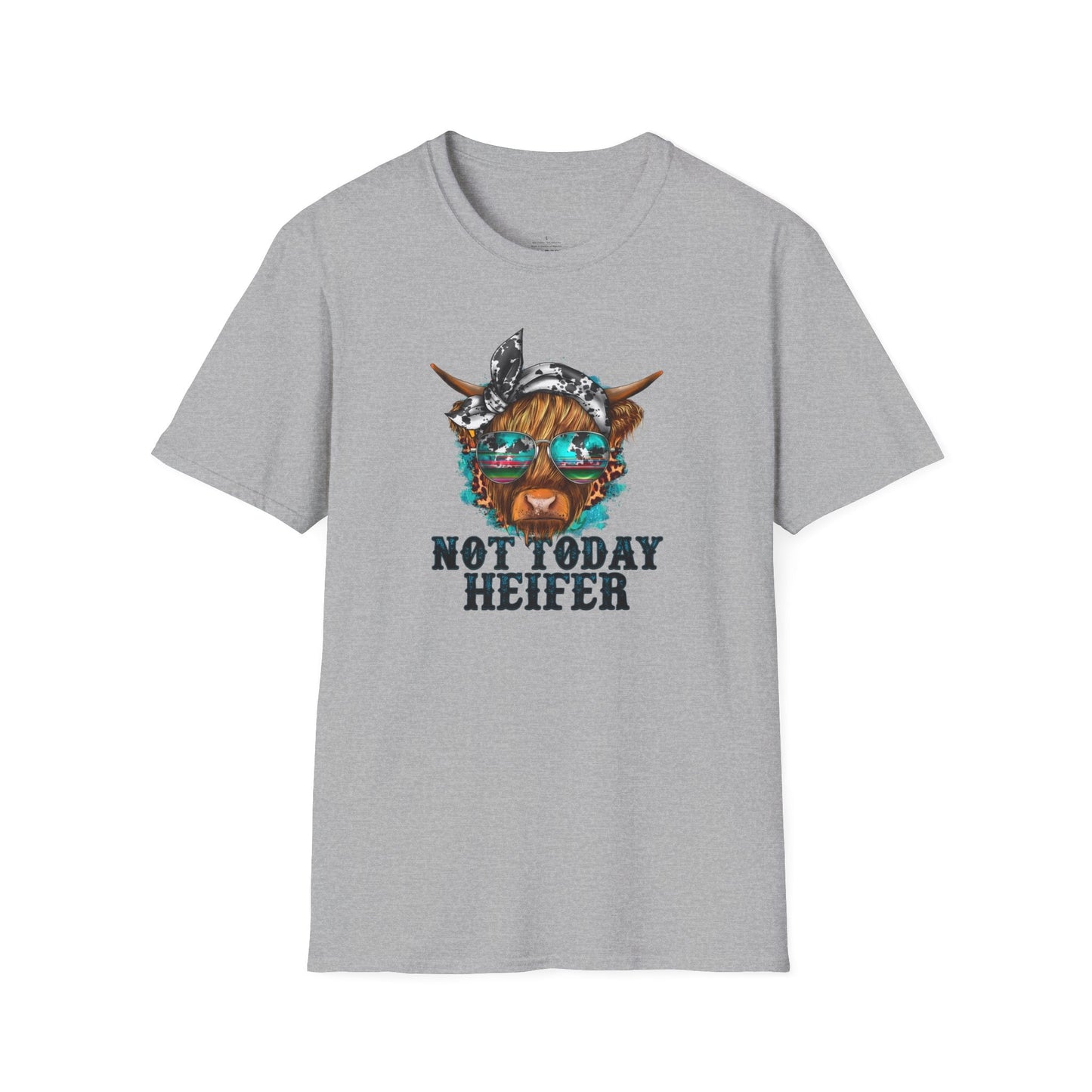 Not Today Heifer Tee, Heifer Shirt, Funny Cow Tee, Unisex, Softstyle T-Shirt - SmorgeousByGina