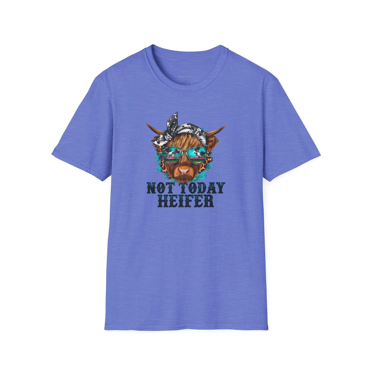 Not Today Heifer Tee, Heifer Shirt, Funny Cow Tee, Unisex, Softstyle T-Shirt - SmorgeousByGina
