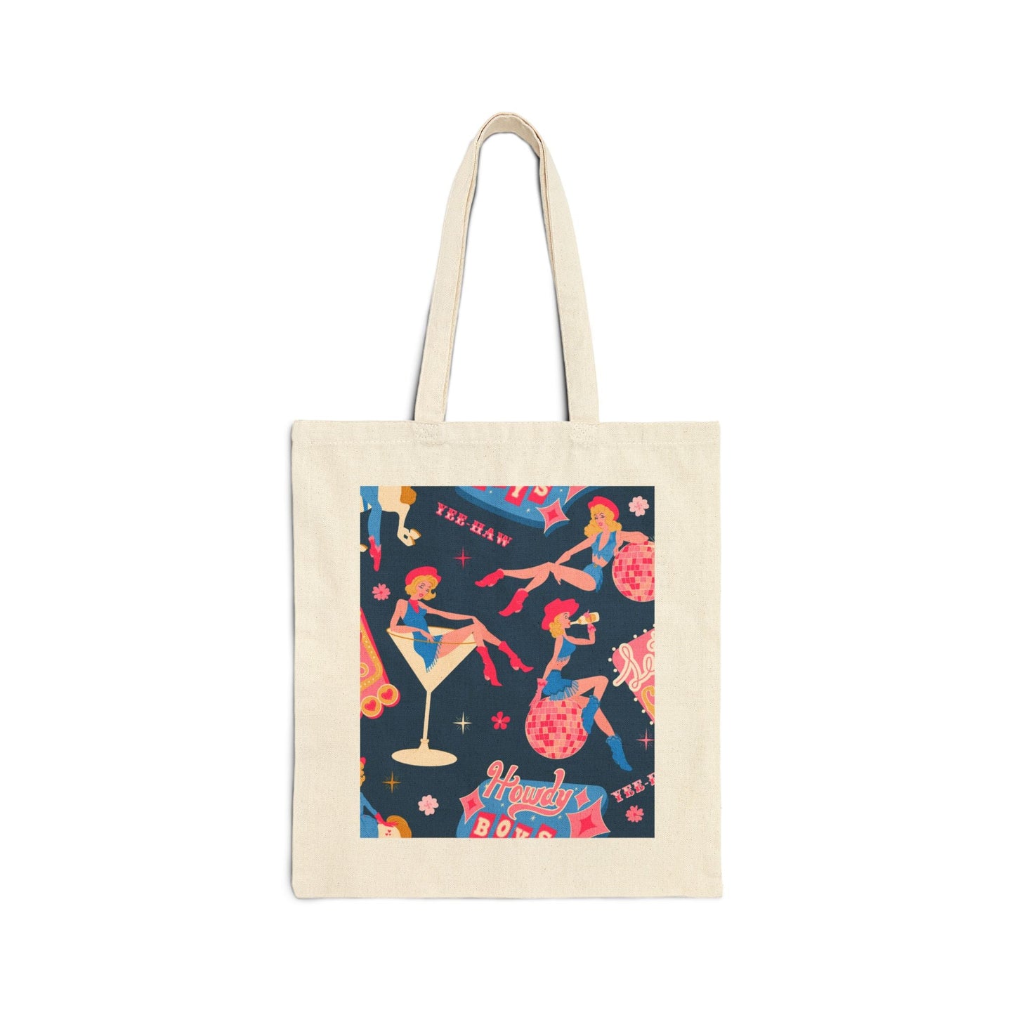 Party Cowgirl Cotton Canvas Tote Bag - SmorgeousByGina