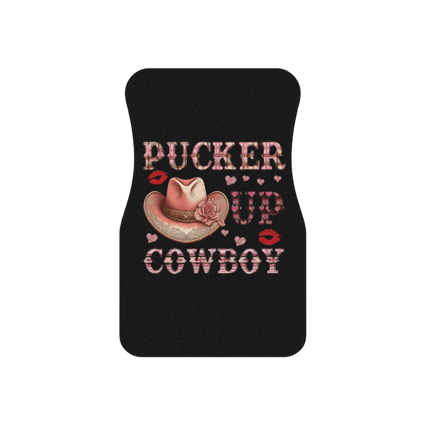 Pucker Up Cowboy Car Mats (2x Front) - SmorgeousByGina