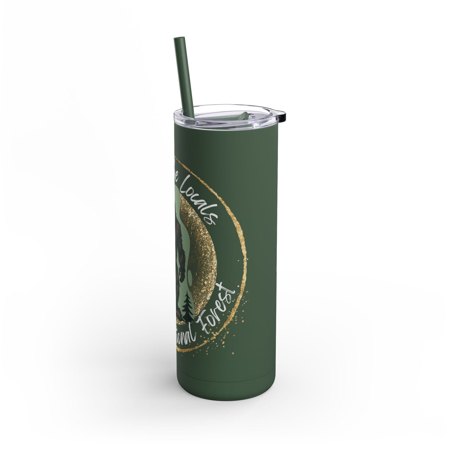 Respect The Locals, Bigfoot Maars Maker Skinny Matte Tumbler, 20oz - SmorgeousByGina