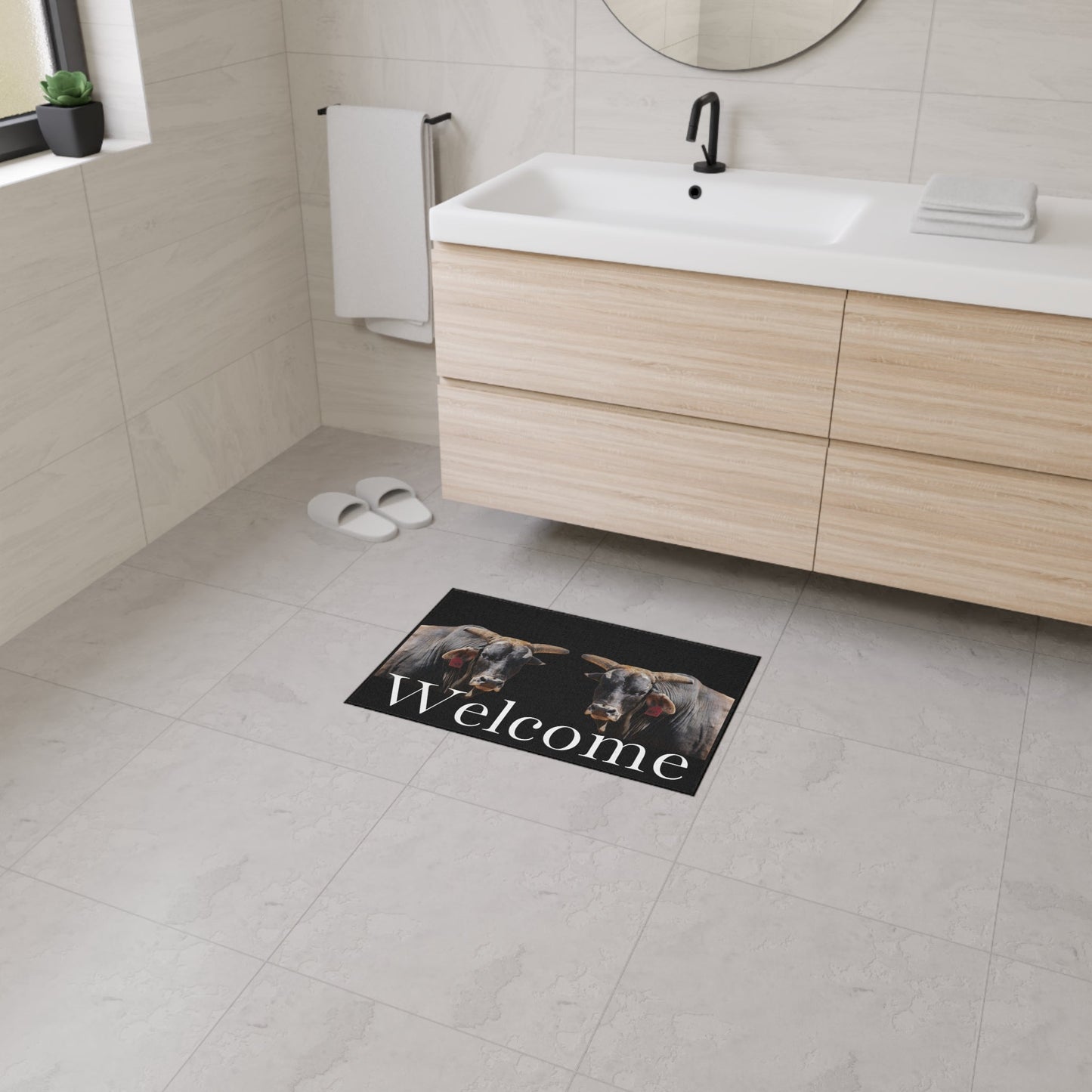 Rodeo Bull Welcome Mat Heavy Duty Floor Mat - SmorgeousByGina