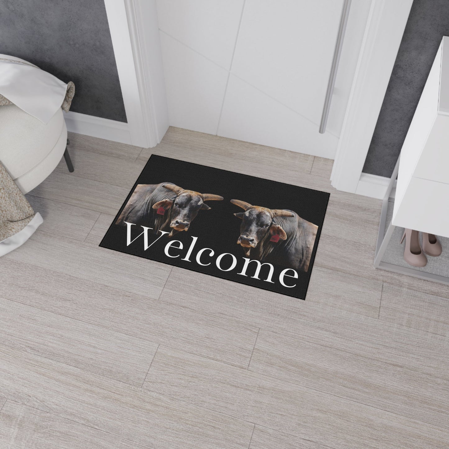 Rodeo Bull Welcome Mat Heavy Duty Floor Mat - SmorgeousByGina