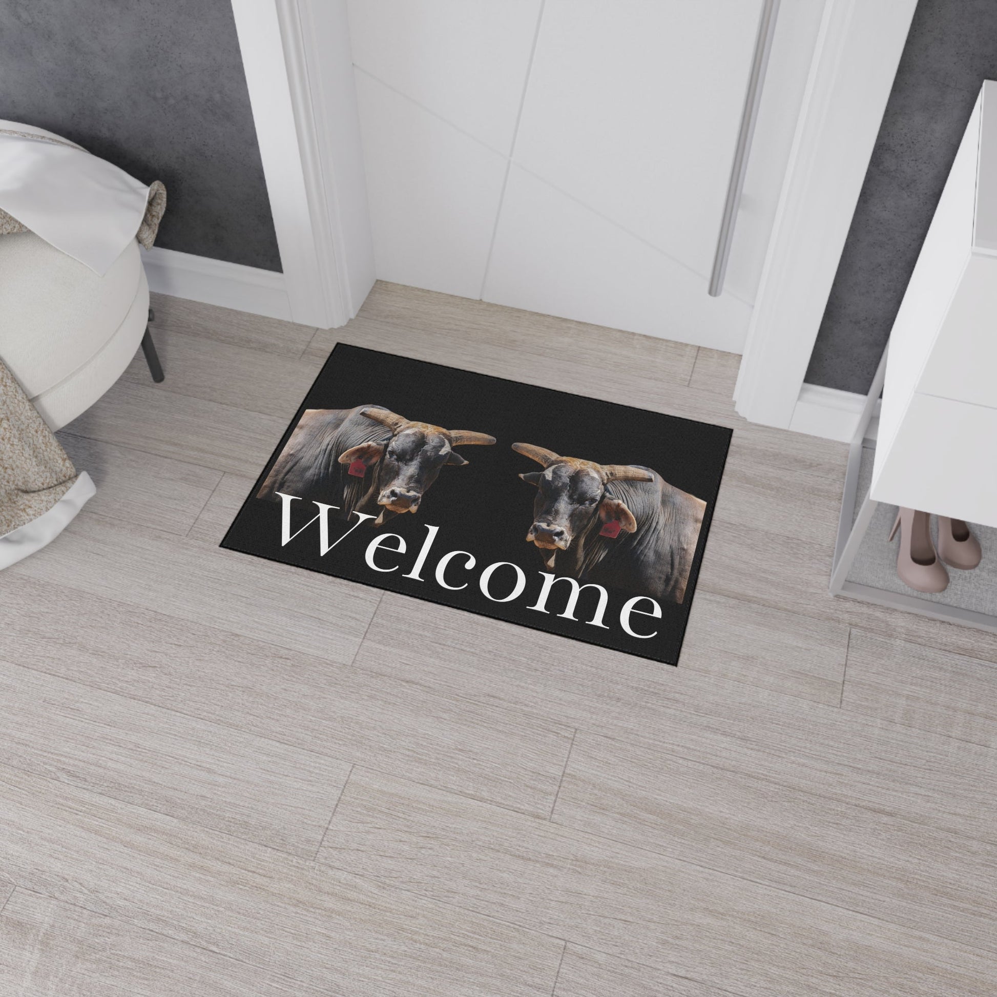 Rodeo Bull Welcome Mat Heavy Duty Floor Mat - SmorgeousByGina