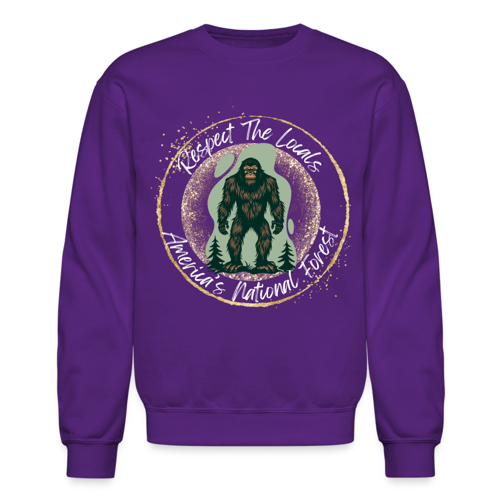 Respect The Locals Crewneck Sweatshirt - purple