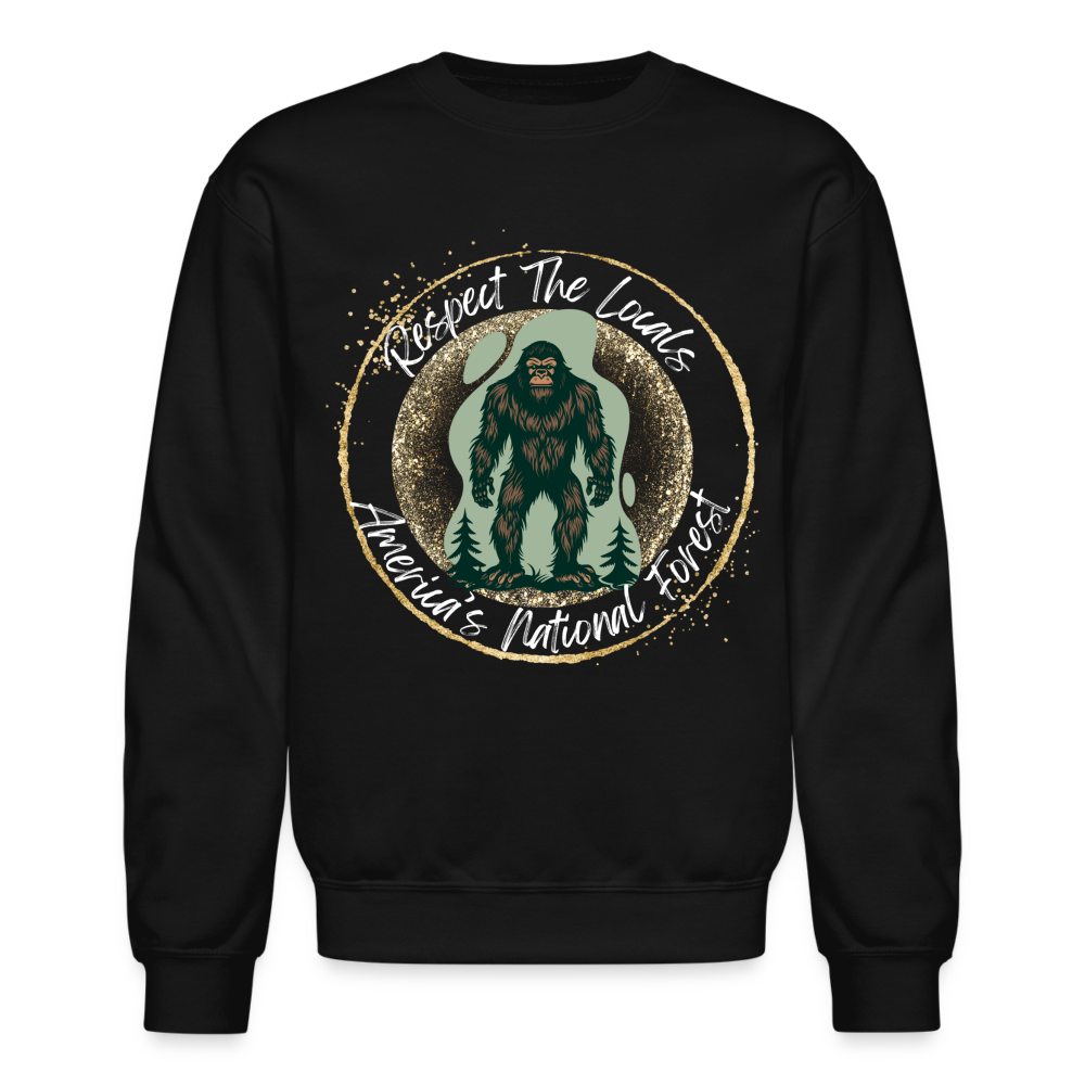 Respect The Locals Crewneck Sweatshirt - black
