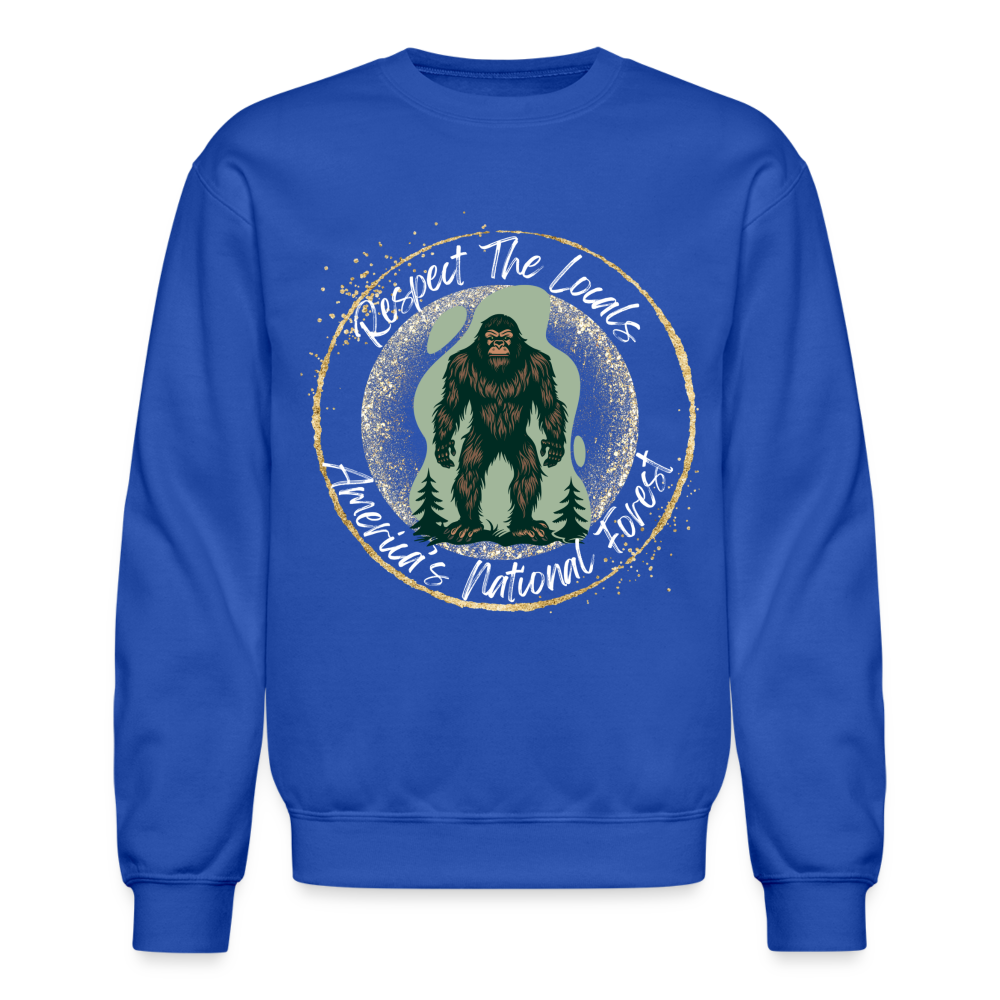 Respect The Locals Crewneck Sweatshirt - royal blue