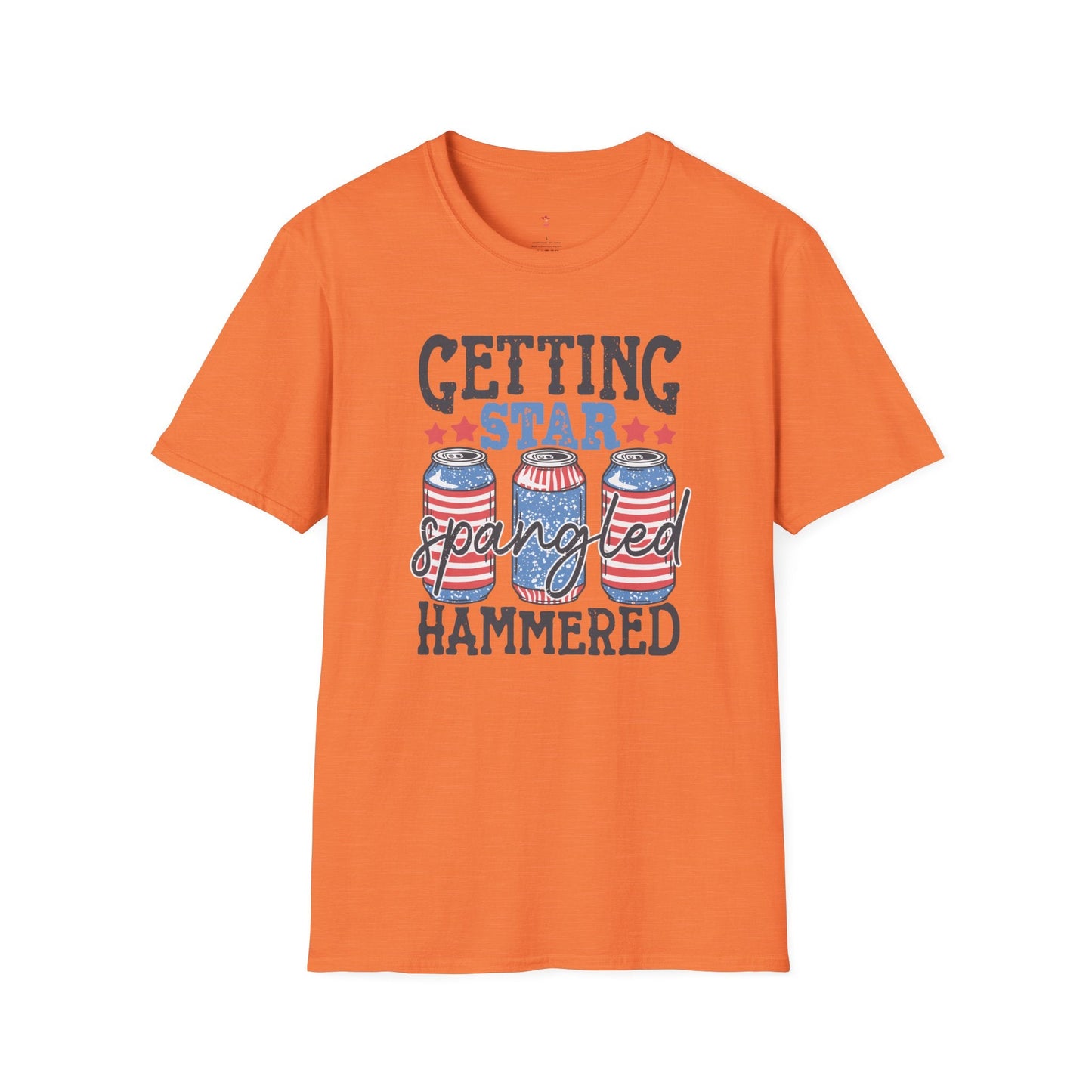 Star Spangled Hammered Tee, 4th of July, Drinking Tee, Softstyle T-Shirt - SmorgeousByGina