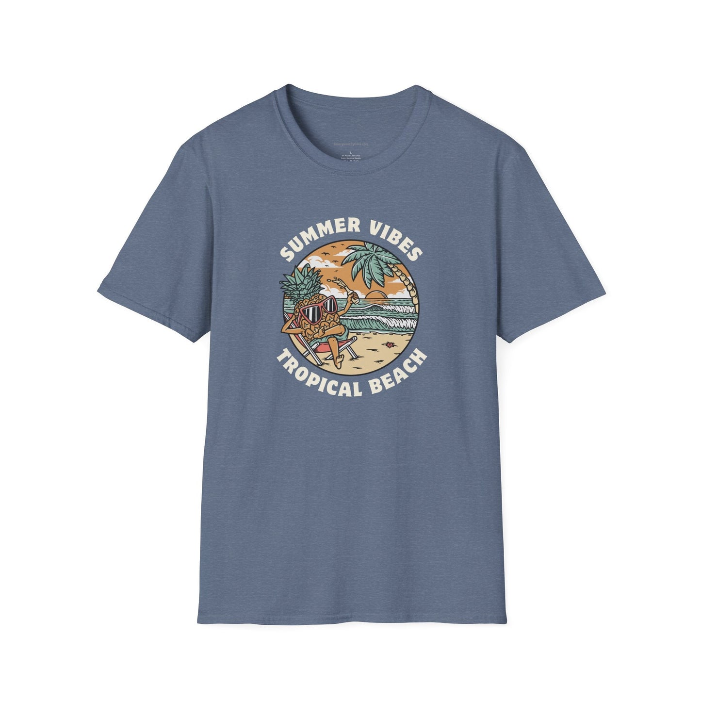 Summer Vibes, Tropical Beach, Unisex Softstyle T - Shirt - SmorgeousByGina