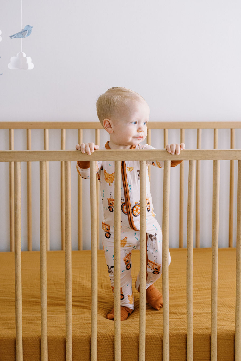 Farm Animal Bamboo Zipper Romper