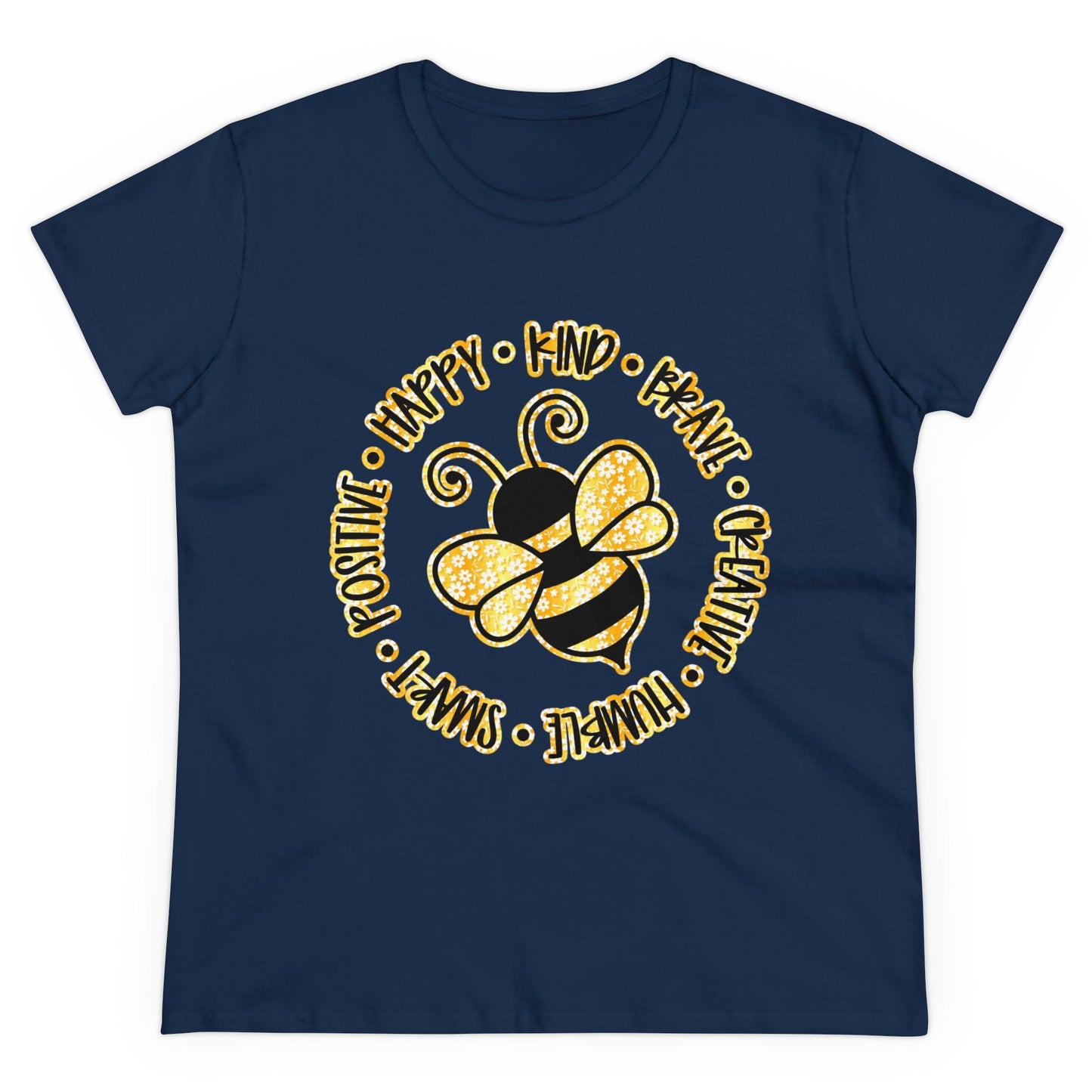 Women's Midweight Cotton Tee-Circle Bee - SmorgeousByGina