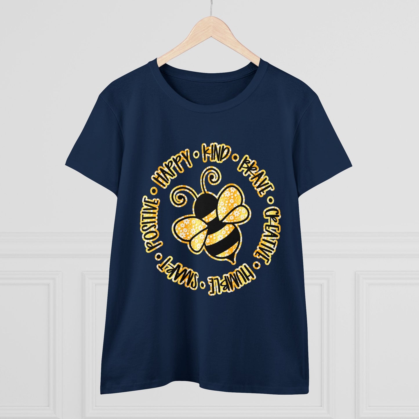 Women's Midweight Cotton Tee-Circle Bee - SmorgeousByGina