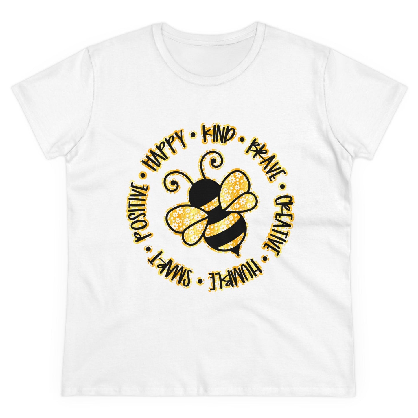 Women's Midweight Cotton Tee-Circle Bee - SmorgeousByGina