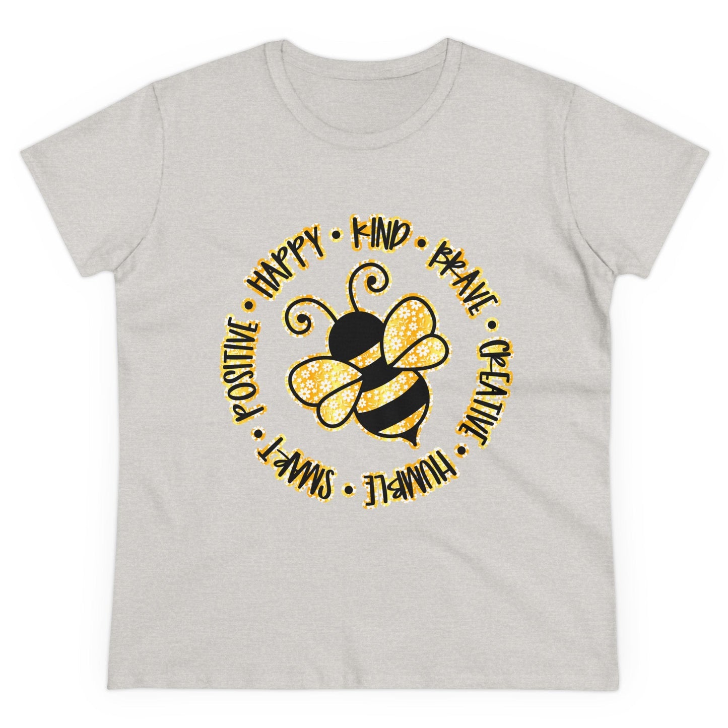 Women's Midweight Cotton Tee-Circle Bee - SmorgeousByGina