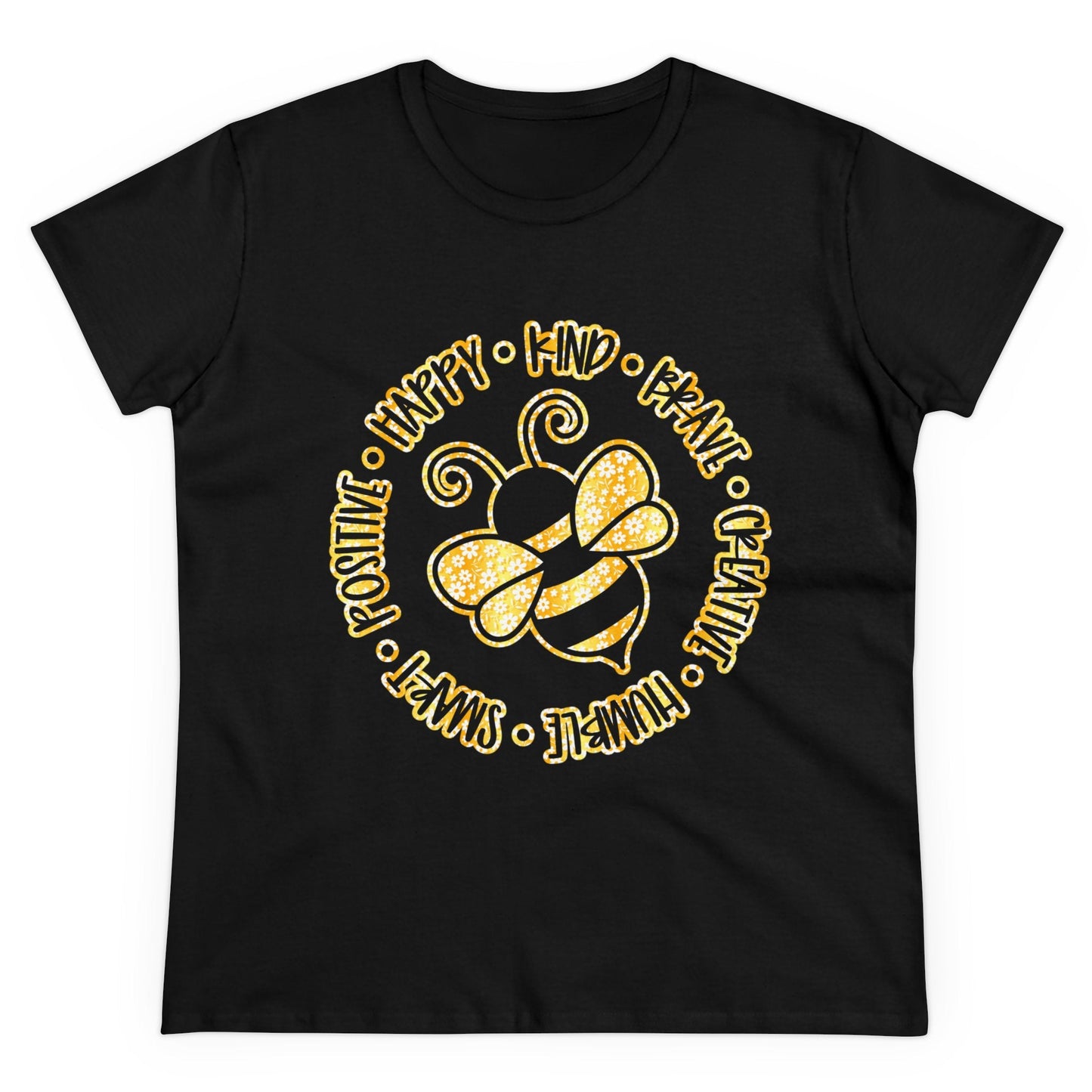 Women's Midweight Cotton Tee-Circle Bee - SmorgeousByGina