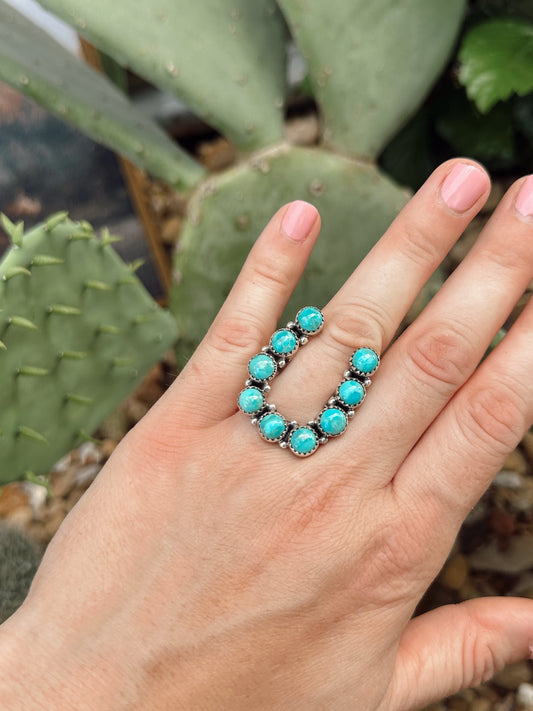 The Horseshoe Kingman Turquoise Ring
