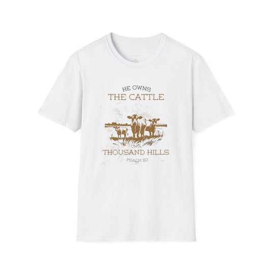 1000 Hills Softstyle T-Shirt, Cattle On a 1000 Hills, Inspirational - SmorgeousByGina