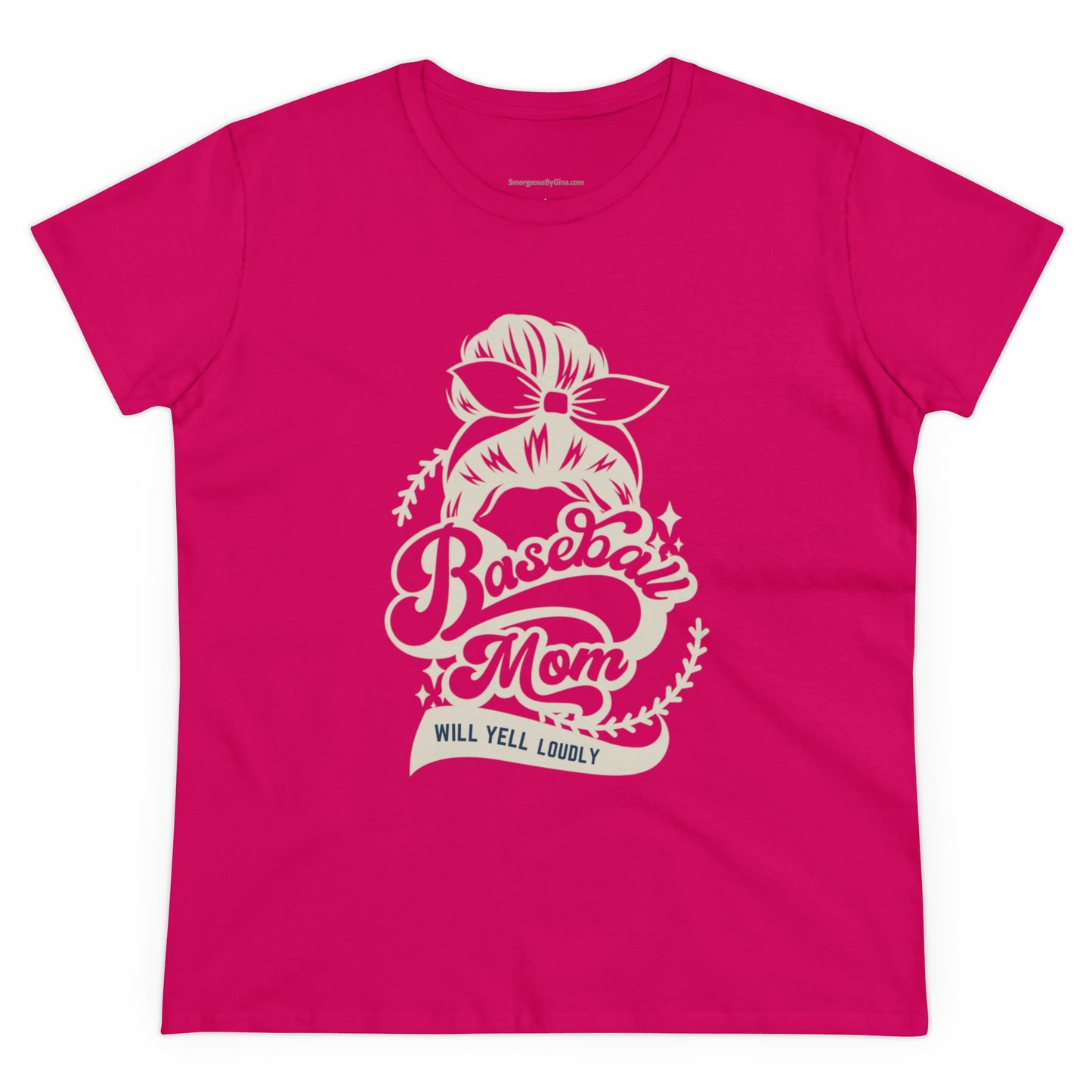 Baseball Mom Tee, Women's Midweight Cotton Tee