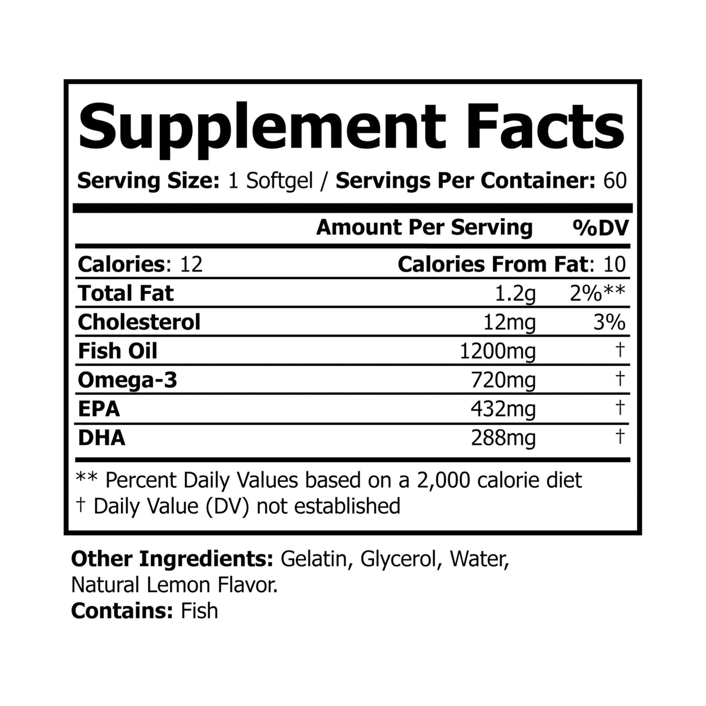 Omega 3 Fish Oil Supplement Smorgeous Beauty (60 Softgels)