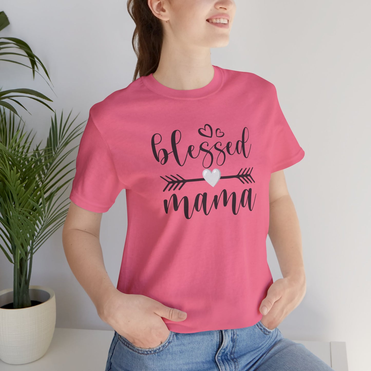Blessed Mama, Mama Tee, Mom Shirt, Mothers Day,  Jersey Short Sleeve Tee