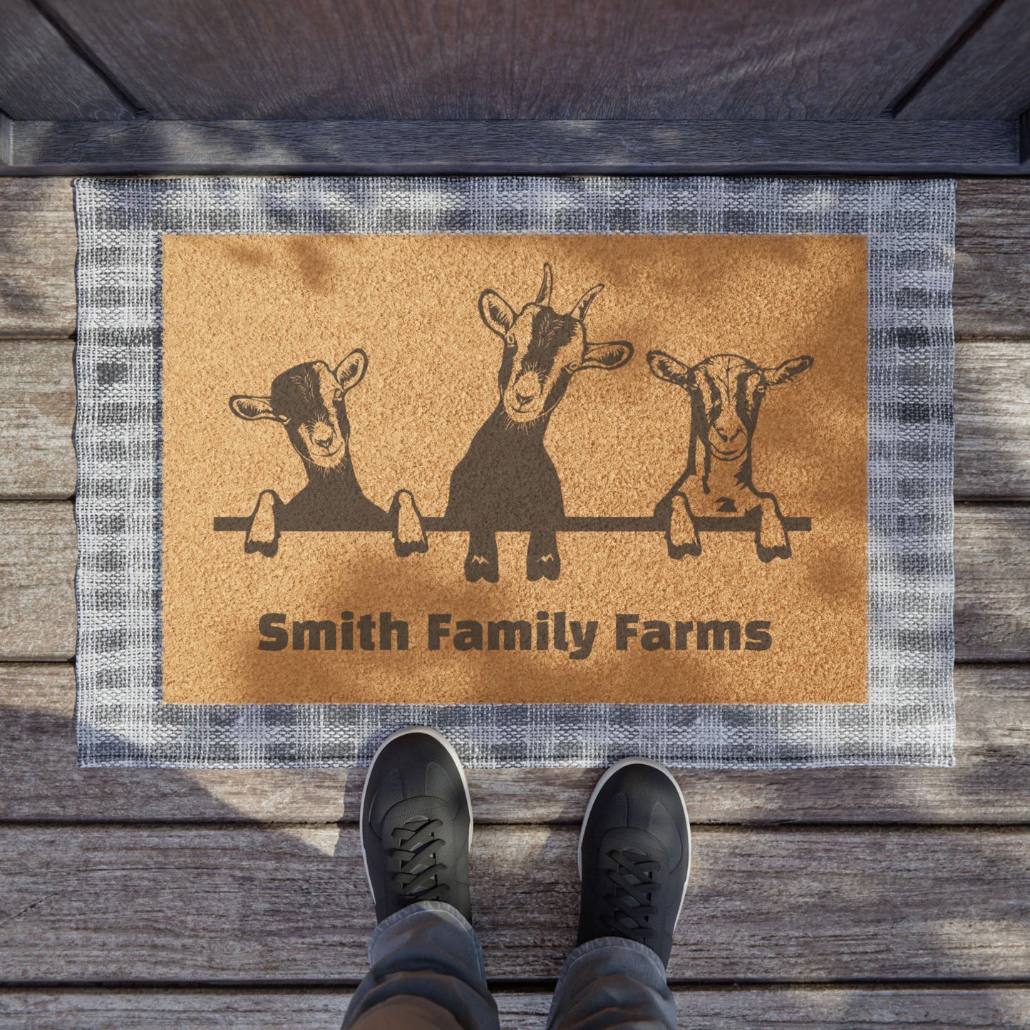 Doormat, Nigerian Goat Doormat, Goat Lover, Goat Doormat, Goat Rug, Personalized Doormat