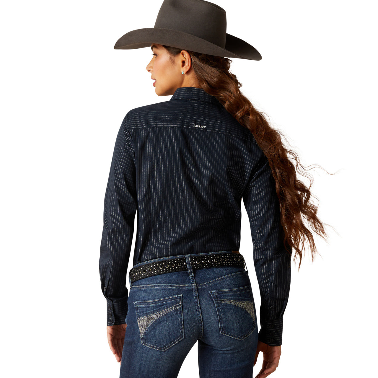 Ariat Women's Navy/Silver Stripe Kirby Shirt