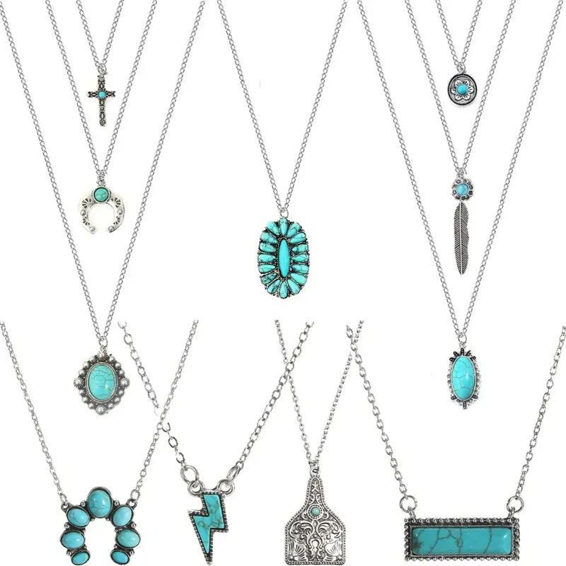 Western/Boho Turquoise Fashion Necklaces
