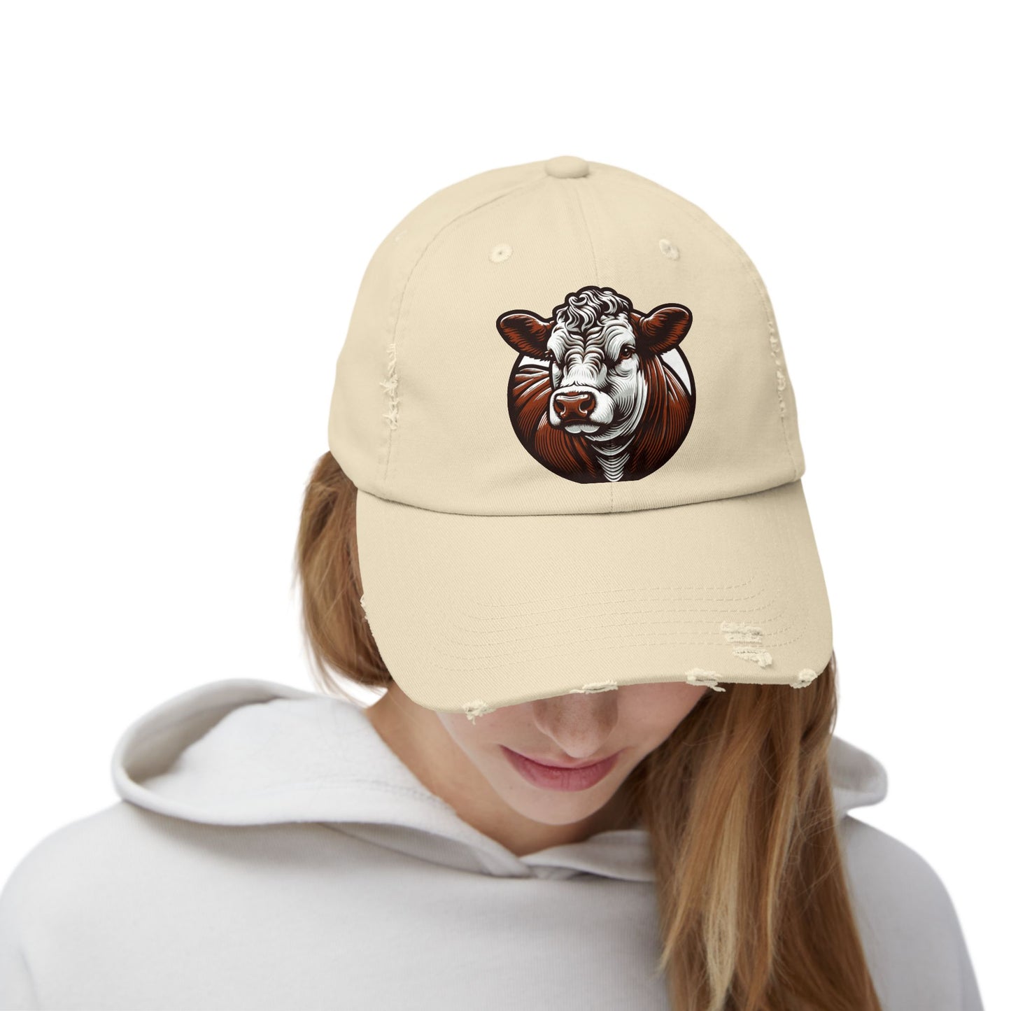 Hereford, Eat Beef, Unisex Distressed Cap, Beef Lovers, Support Ranchers