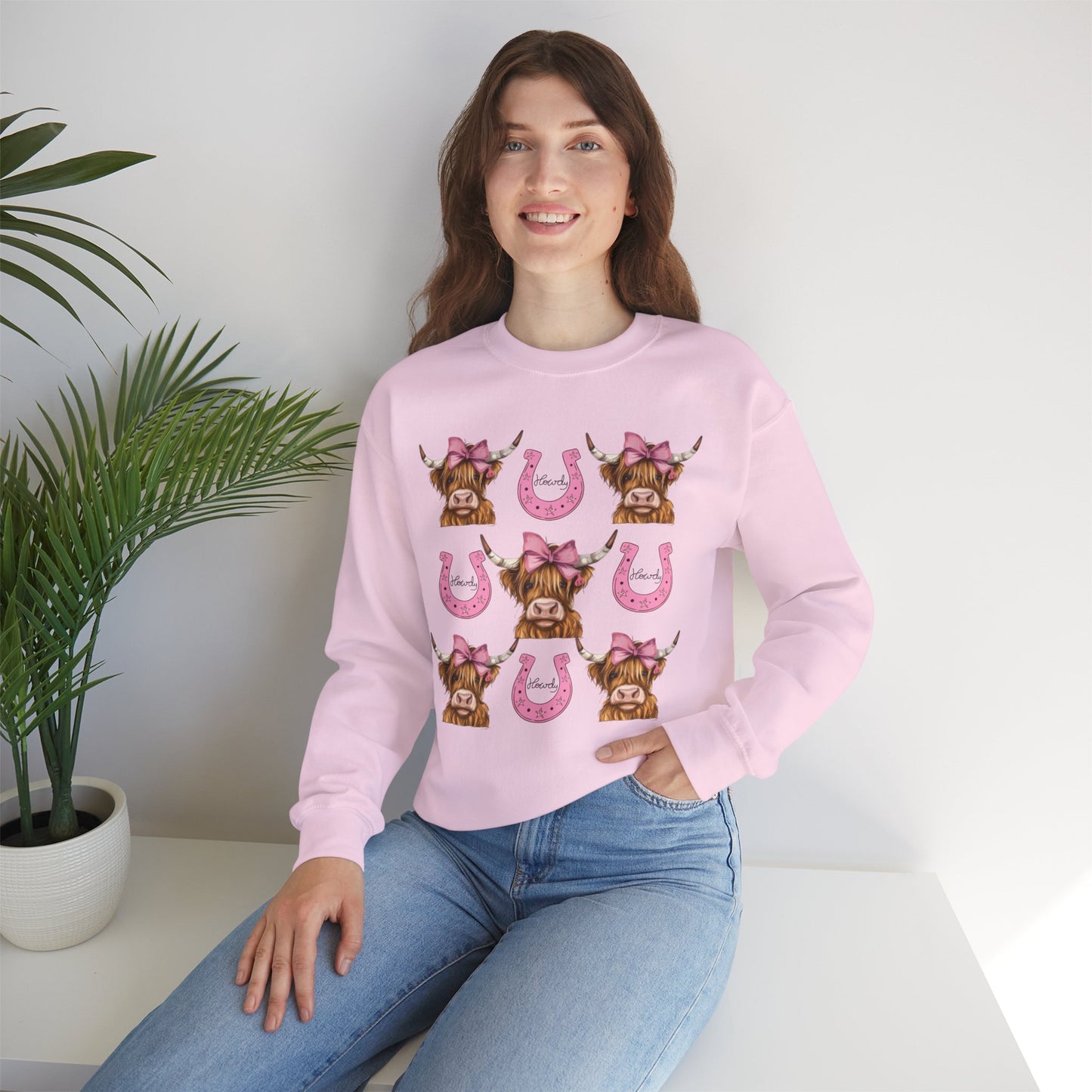 Highland Cow and Horseshoe Sweatshirt
