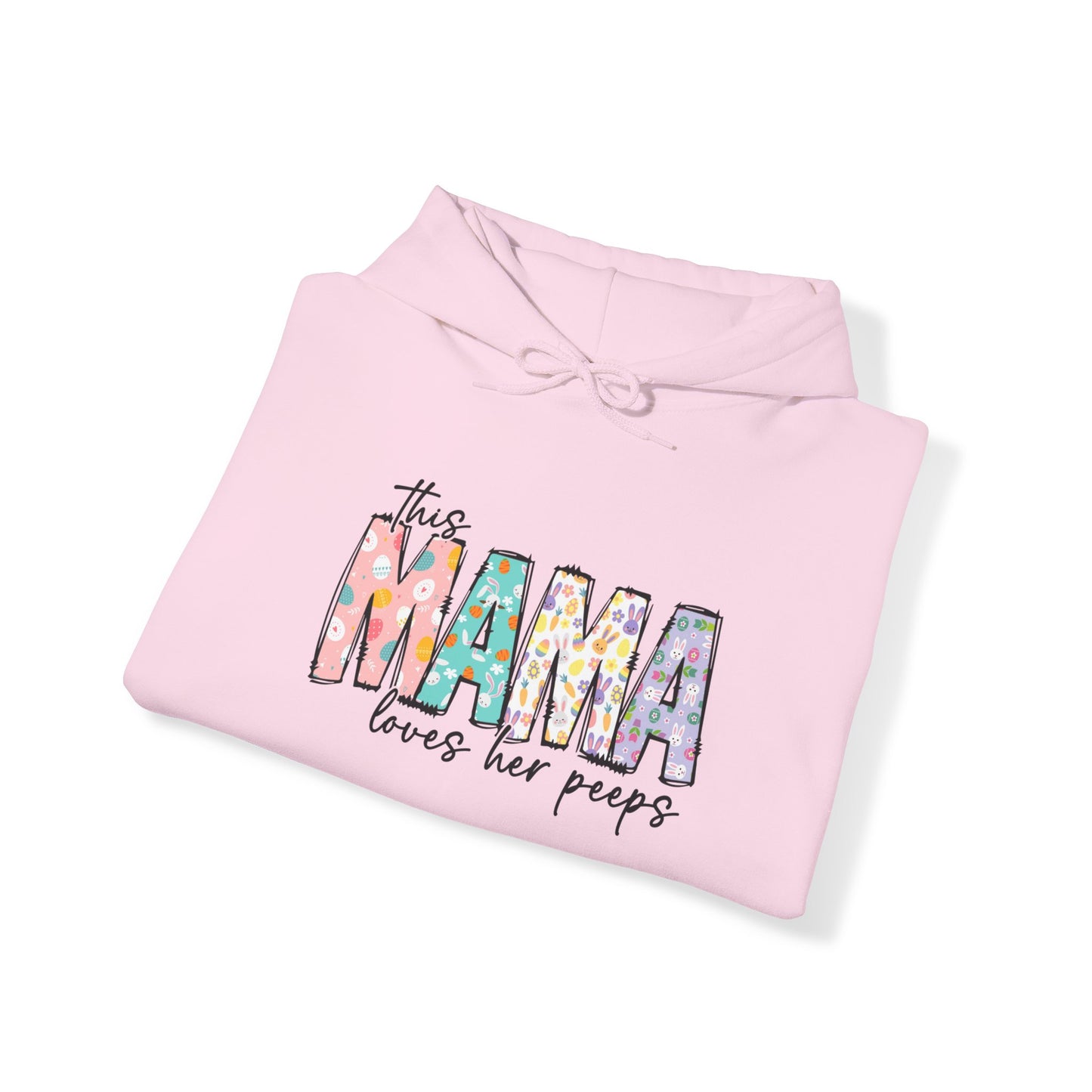 Easter Hoodie, Easter Sweatshirt, Peeps, Mama Loves Her Peeps, Personalized Easter Hoodie, Heavy Blend™ Hooded Sweatshirt