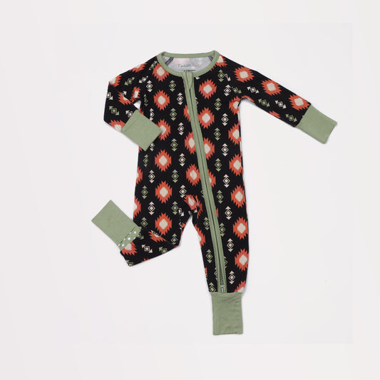 Earthy Aztec Bamboo Romper