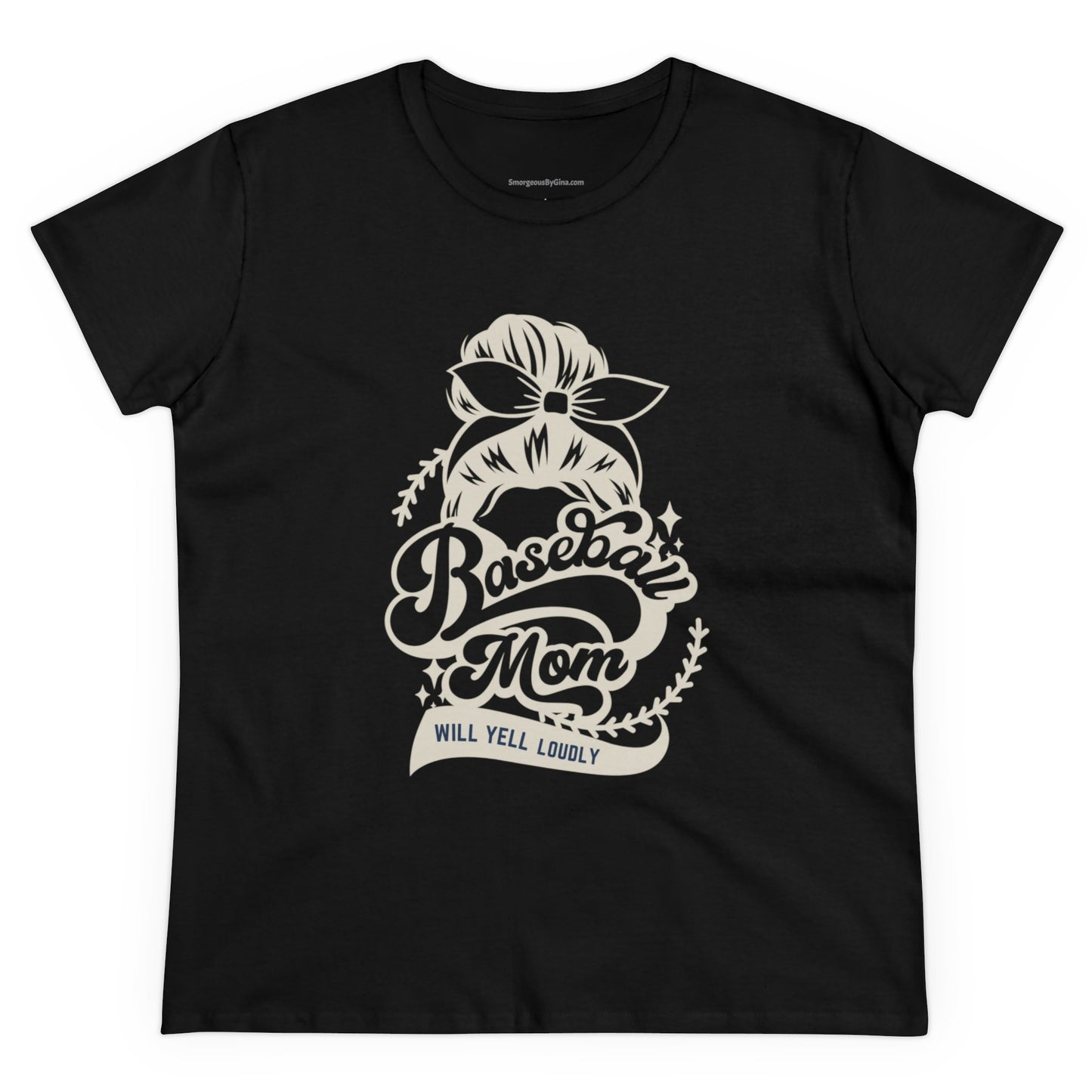 Baseball Mom Tee, Women's Midweight Cotton Tee
