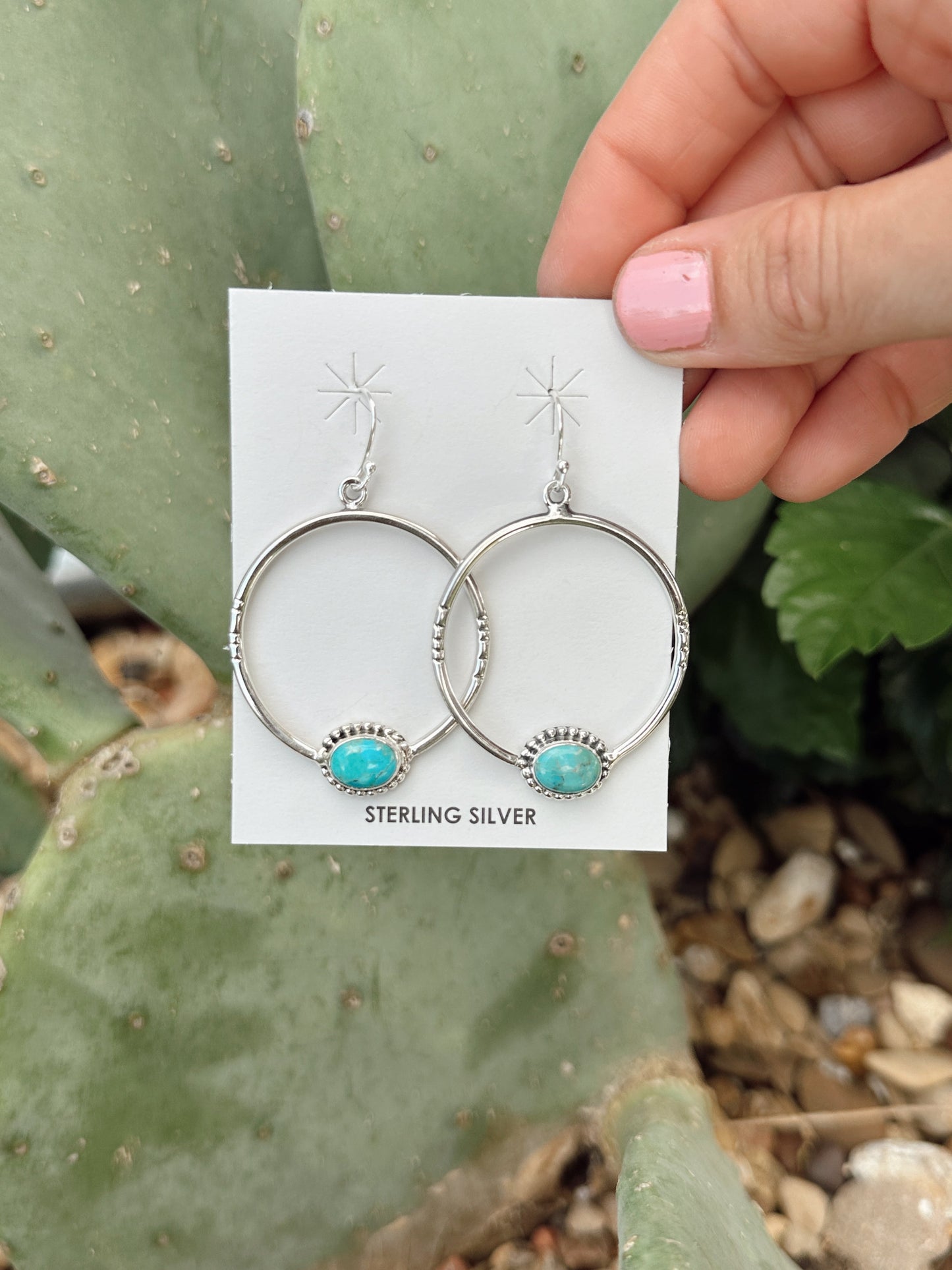 The Cisco Kingman Turquoise Hoops