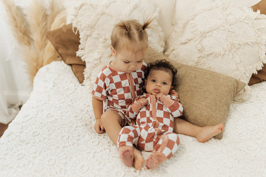 Mauve Checkers Bamboo Shortie