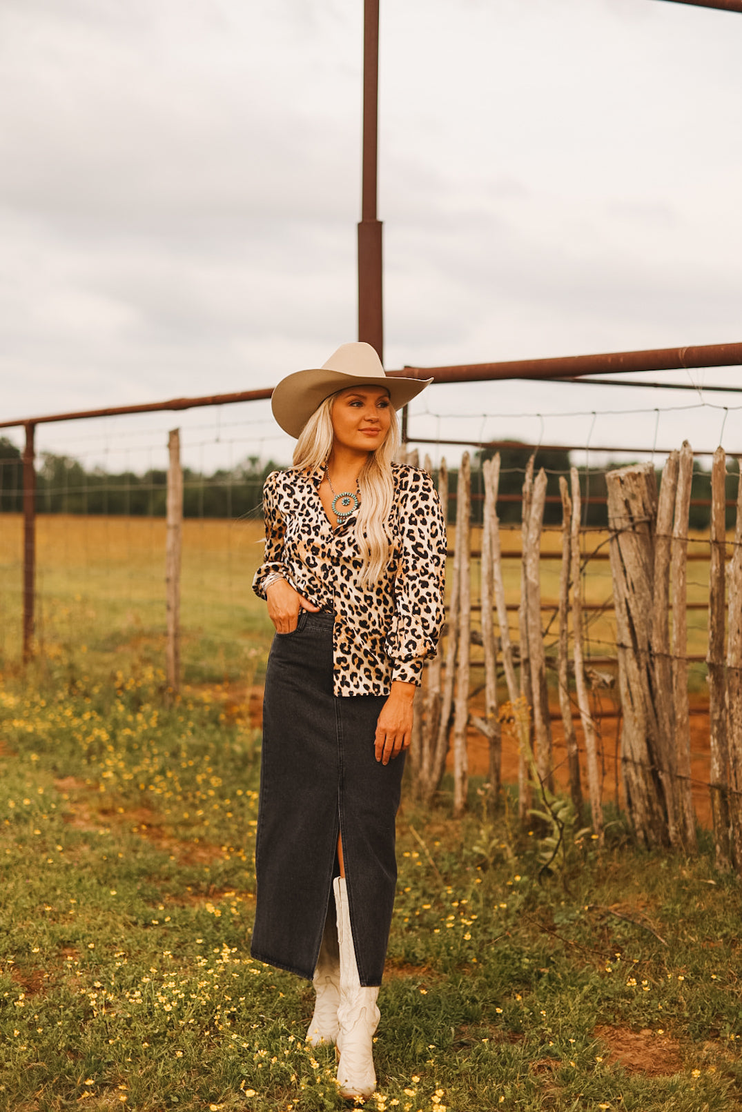 The Ace Black Denim Skirt