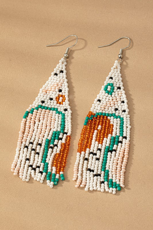 Seed Bead Boho Earrings