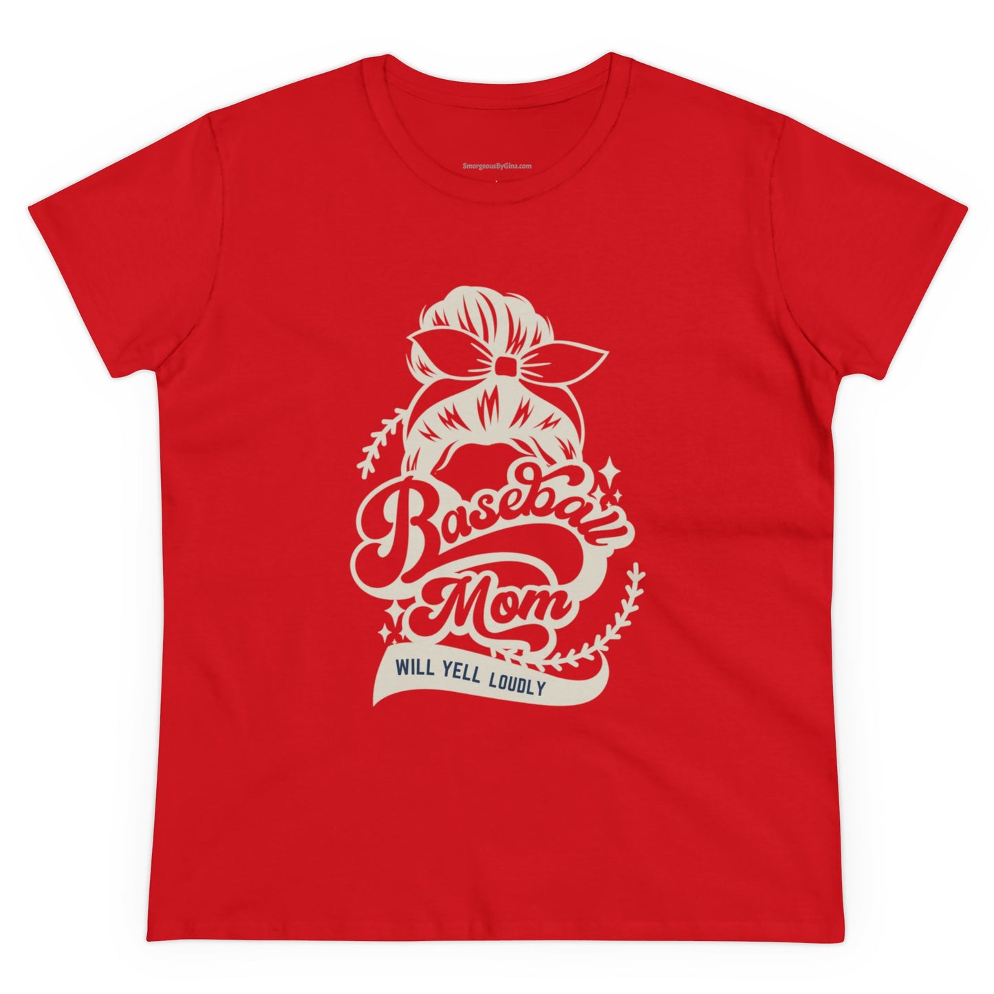 Baseball Mom Tee, Women's Midweight Cotton Tee