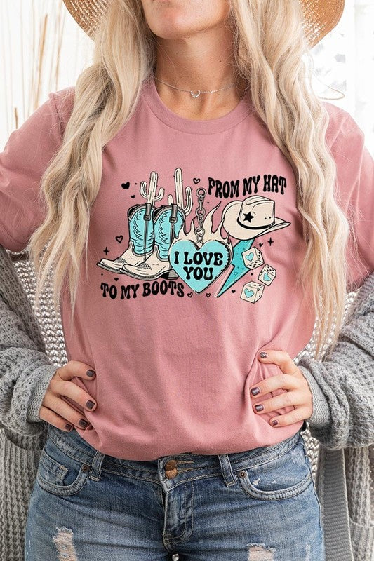 Love You From My Hat to Boots Tee