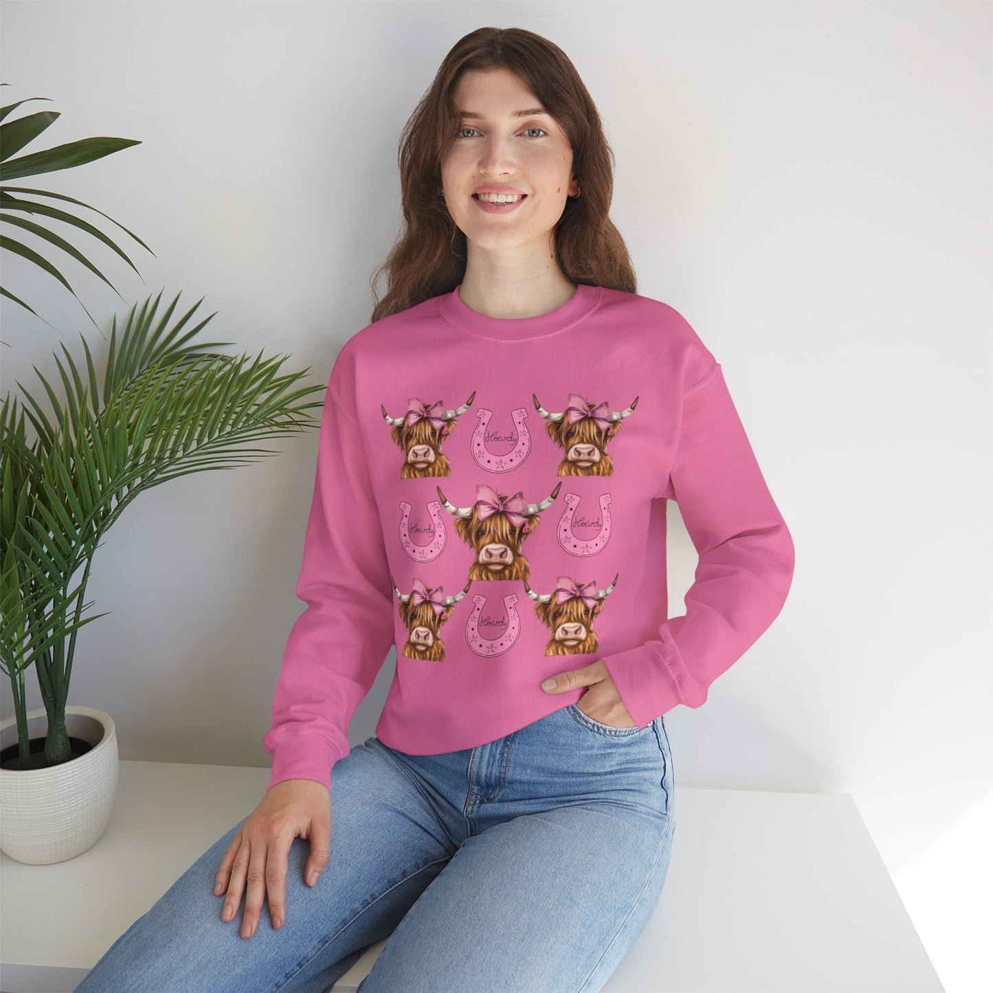 Highland Cow and Horseshoe Sweatshirt