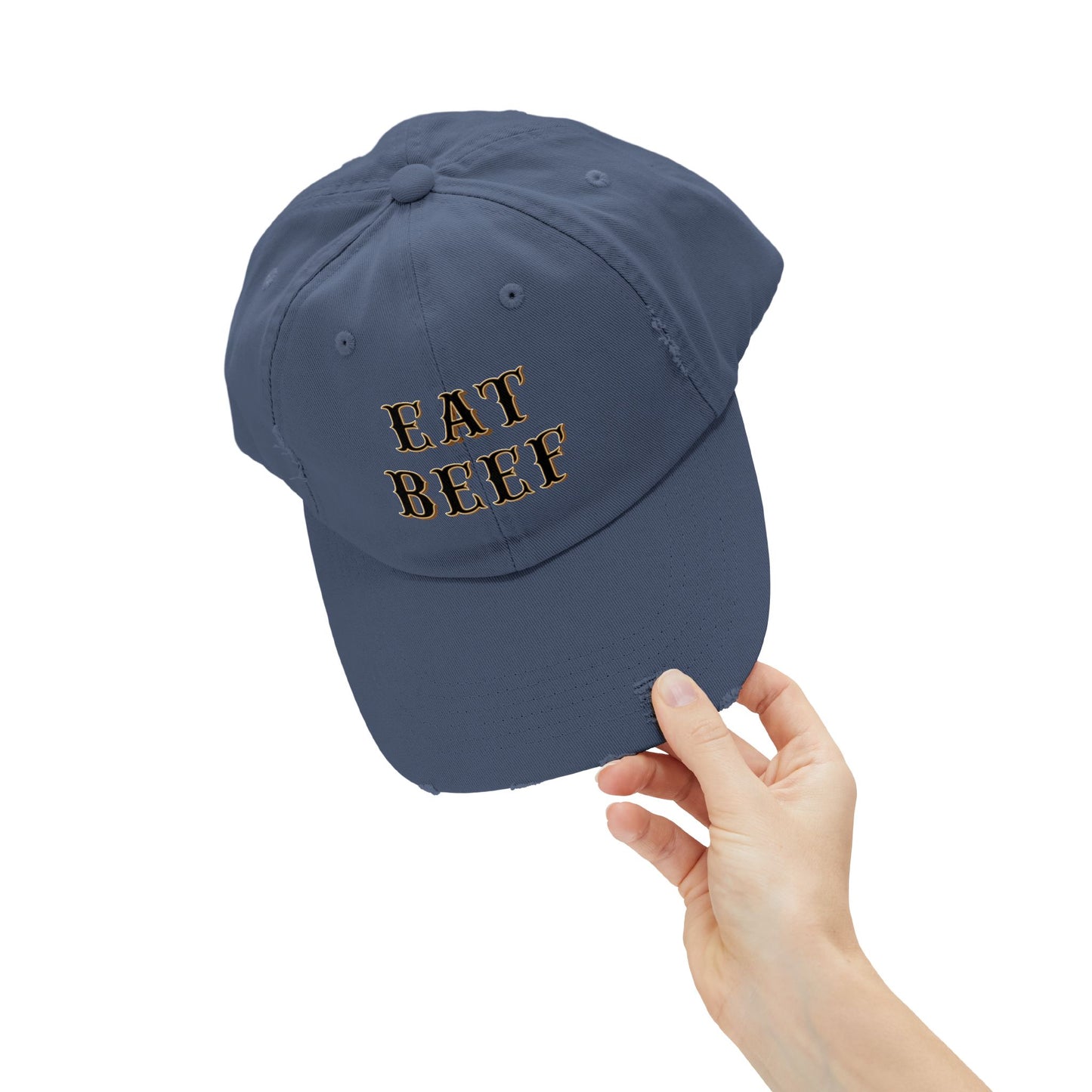 Eat Beef Unisex Distressed Cap - SmorgeousByGina