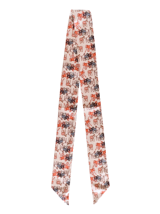 Mustang Meadows Silk Twilly Western Scarf