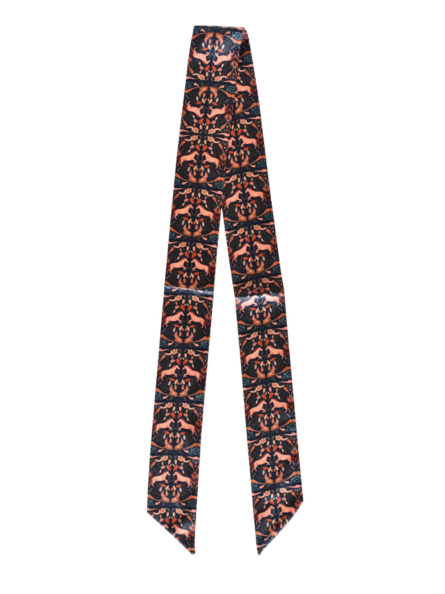 Prairie Days in Denim Western Silk Twilly Scarf