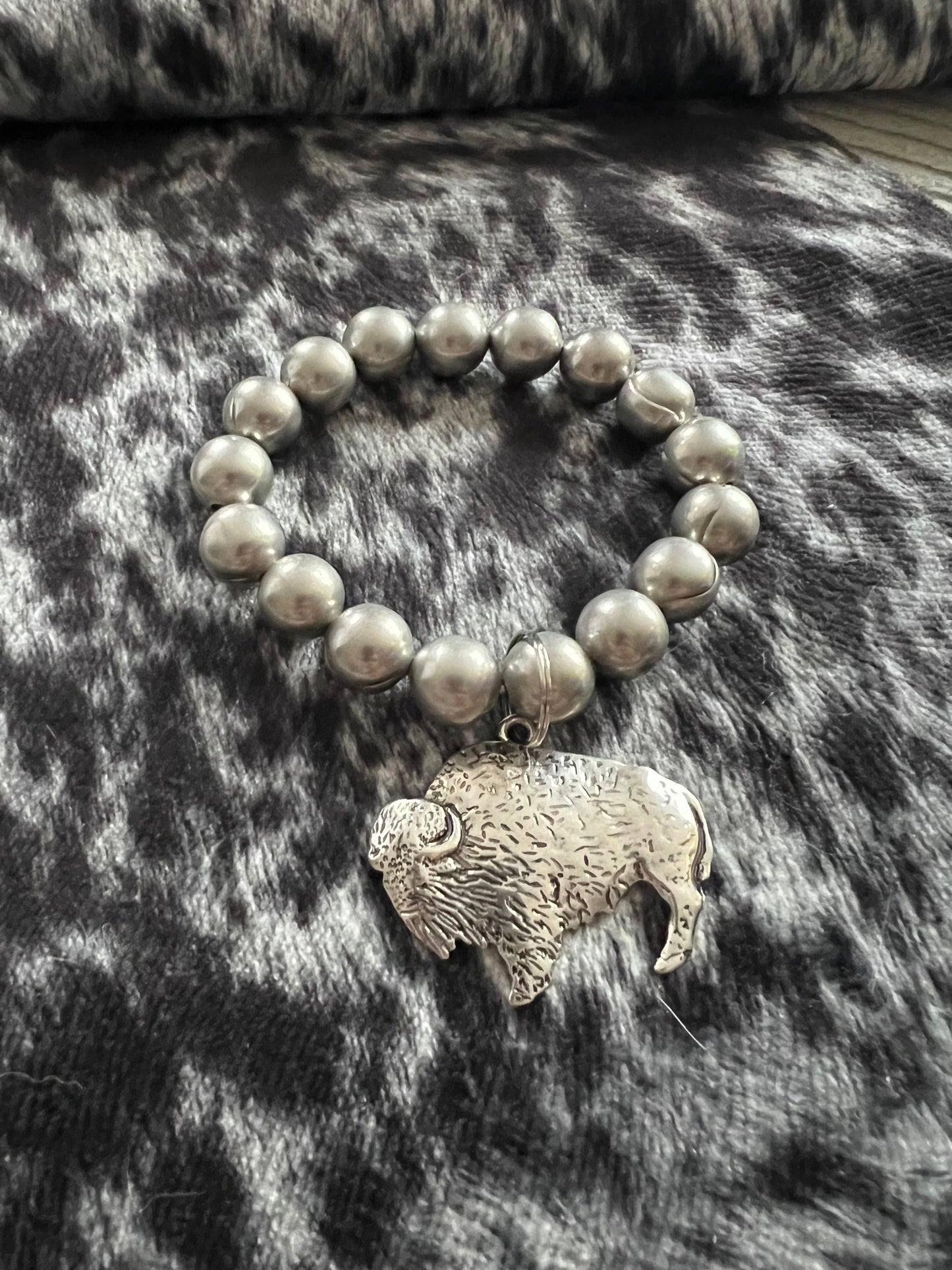 Faux Pearl Charm Bracelet