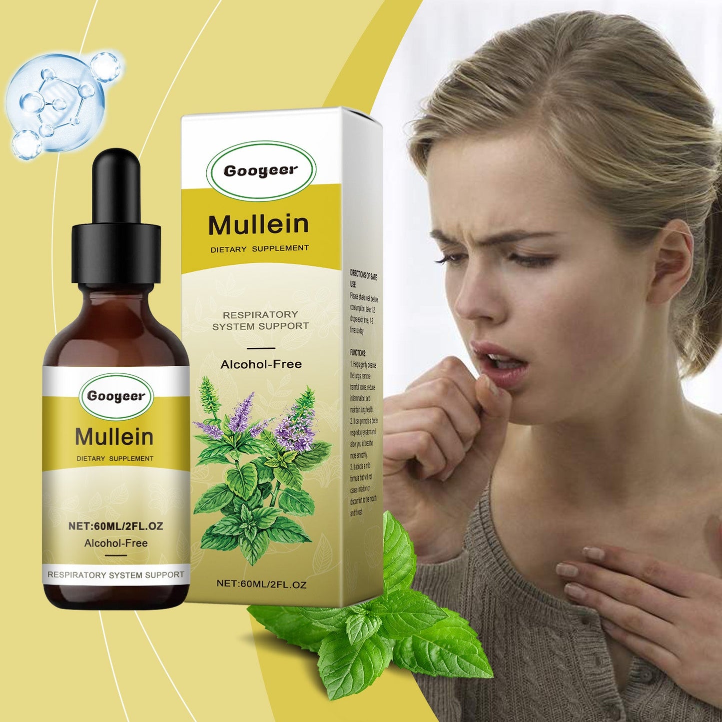 Mullein Leaf Supplement Drops, Dietary Supplements For Body Healing