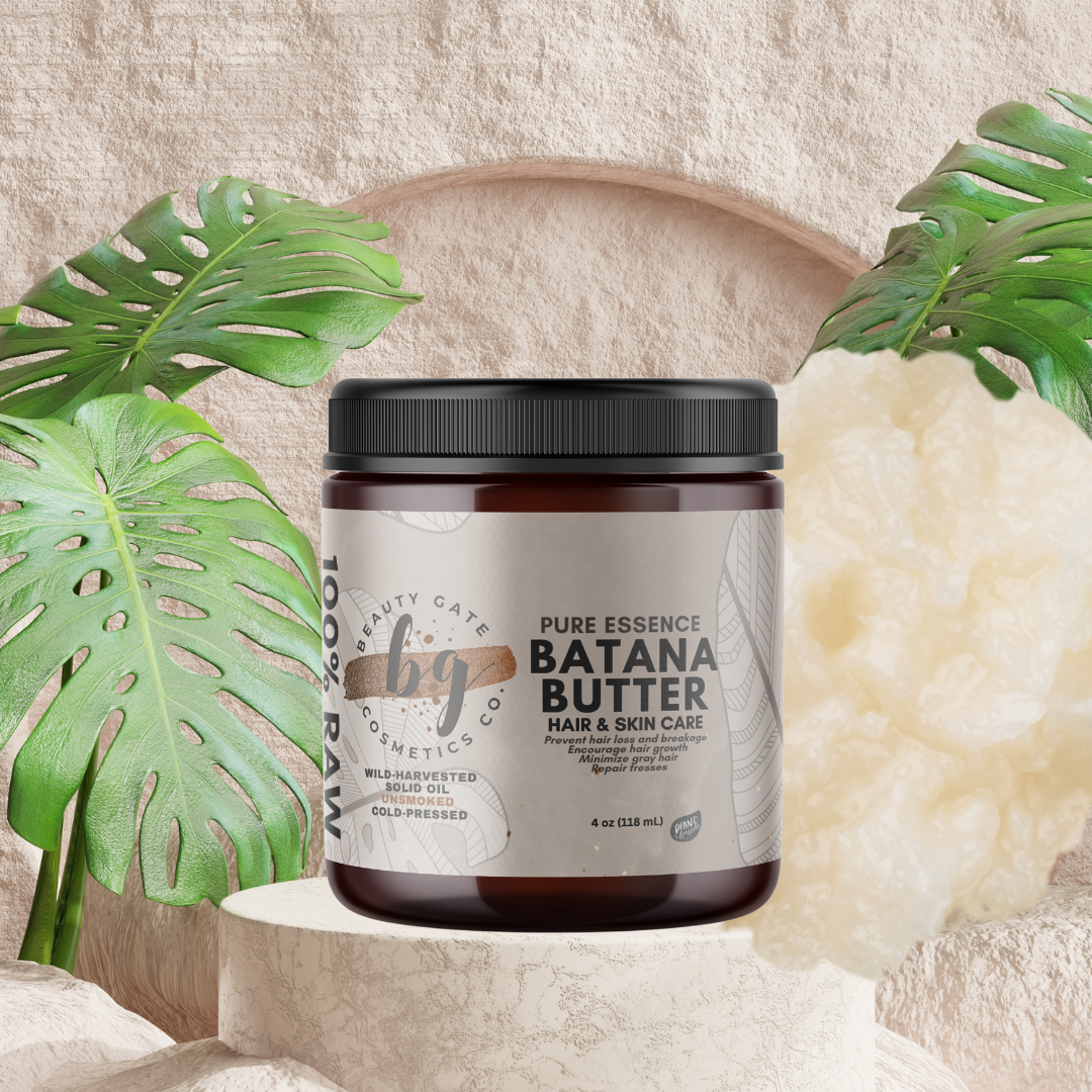 Beauty Gate Pure Essence Raw Batana Butter - 100% Natural - Beige Solid Batana Oil.