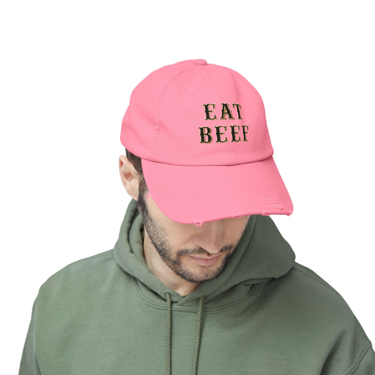 Eat Beef Unisex Distressed Cap - SmorgeousByGina